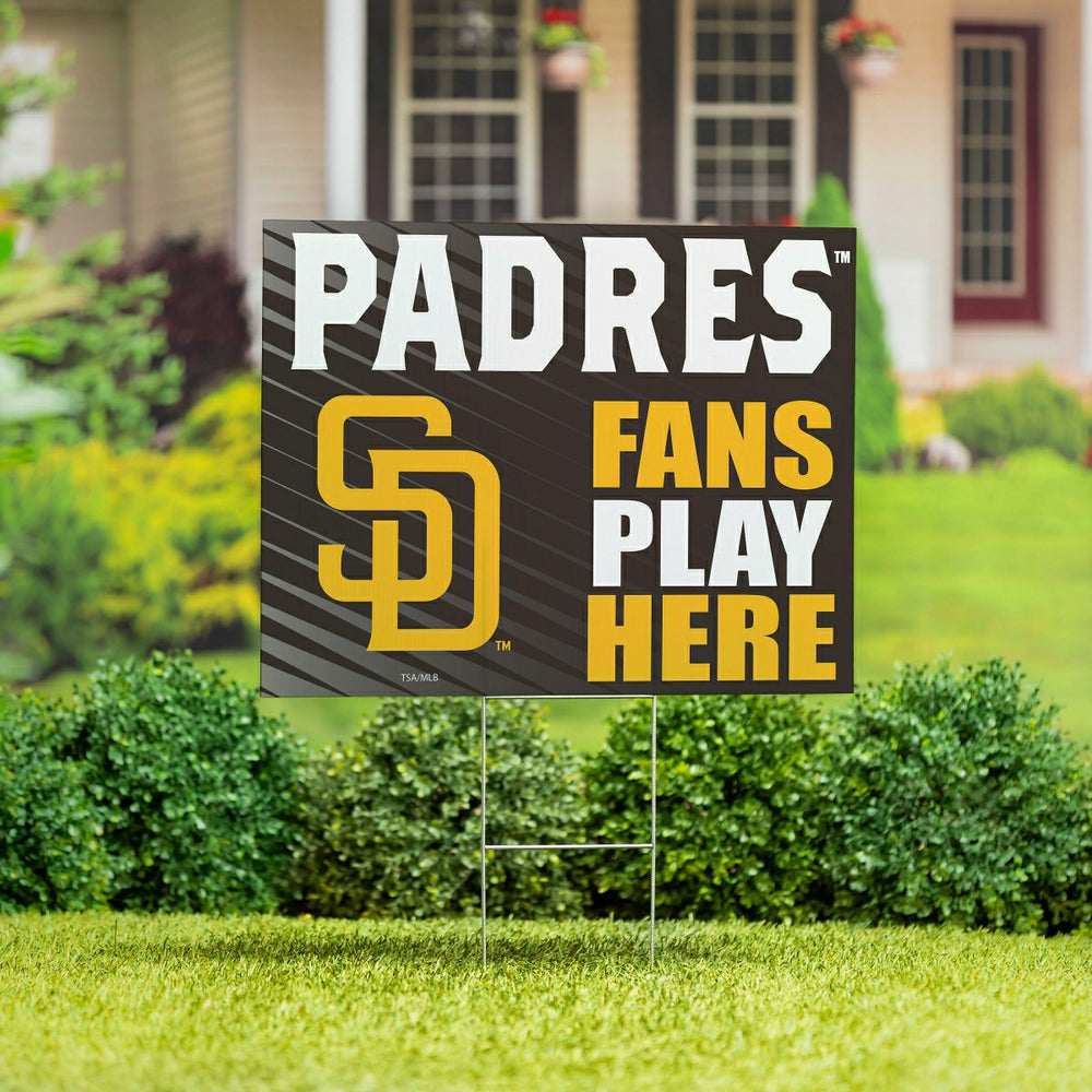 San Diego Padres Coroplast Yard Sign "Fans Play Here", MLB, Home