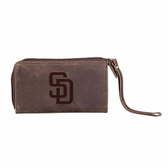 San Diego Padres Wristlet Wallet Brown, MLB, Home