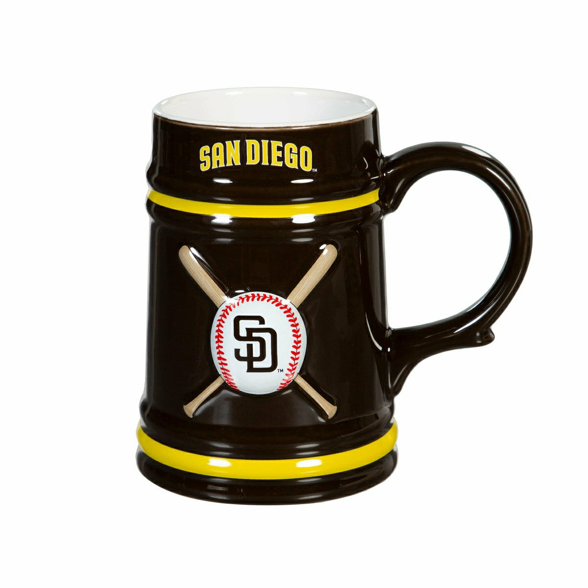San Diego Padres Ceramic Stein Cup, 24oz, MLB, Home
