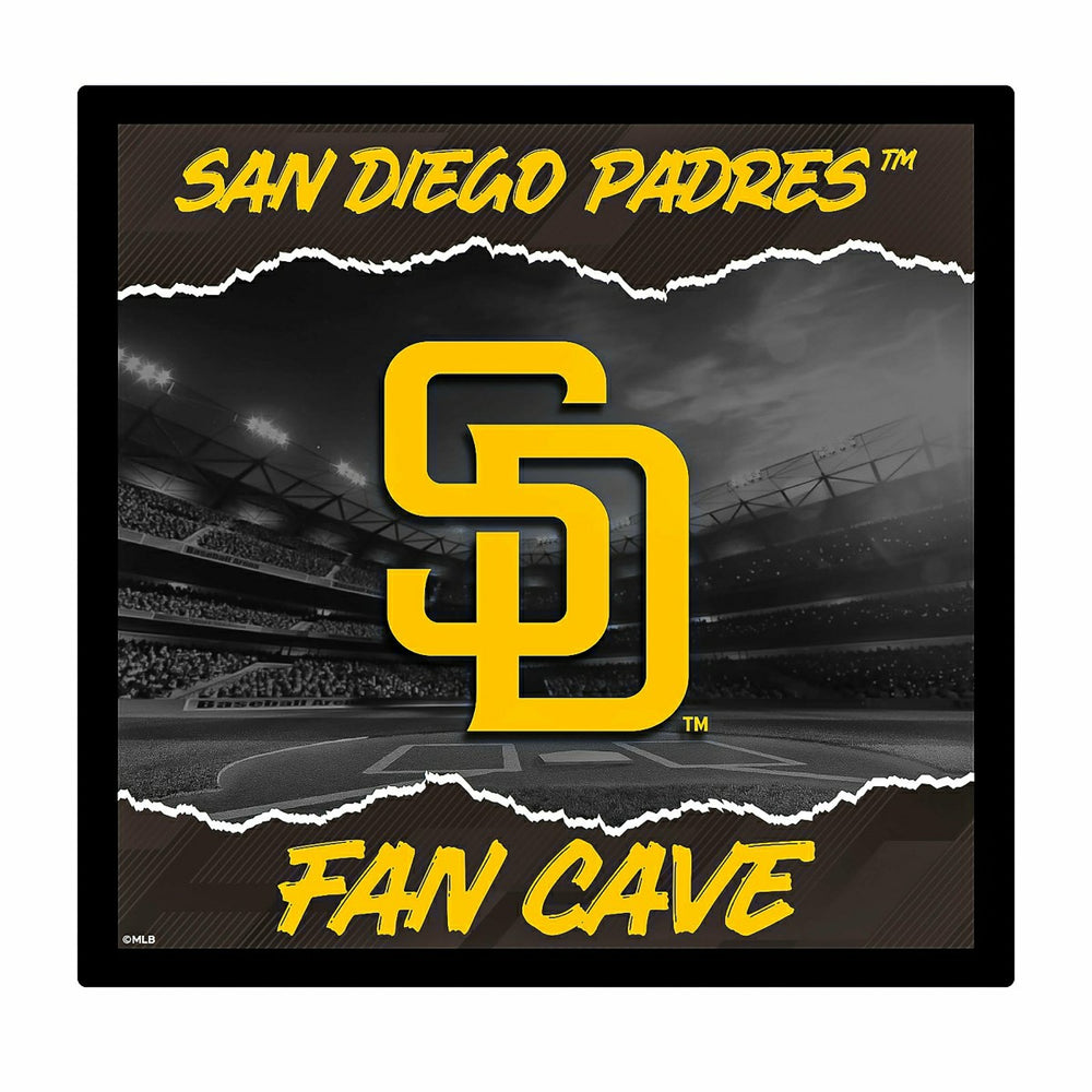 San Diego Padres 23"H x 23"L LED Wall Decor, Edgelite, Square, MLB, Home