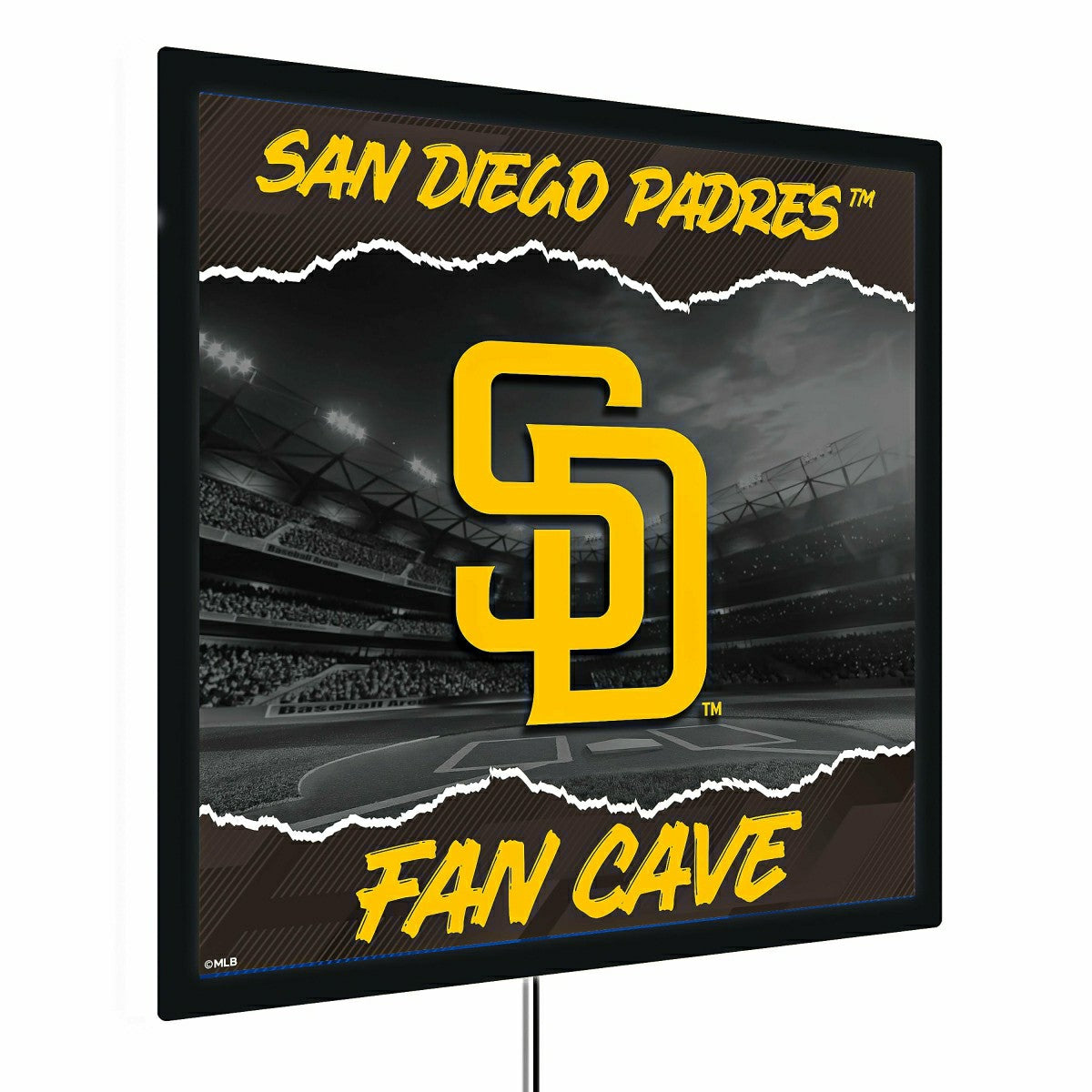 San Diego Padres 23"H x 23"L LED Wall Decor, Edgelite, Square, MLB, Home
