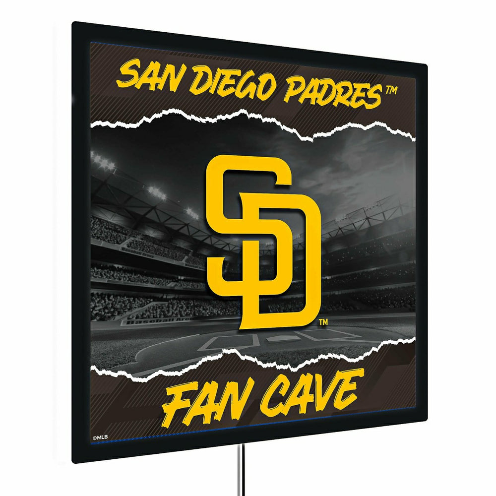 San Diego Padres 23"H x 23"L LED Wall Decor, Edgelite, Square, MLB, Home