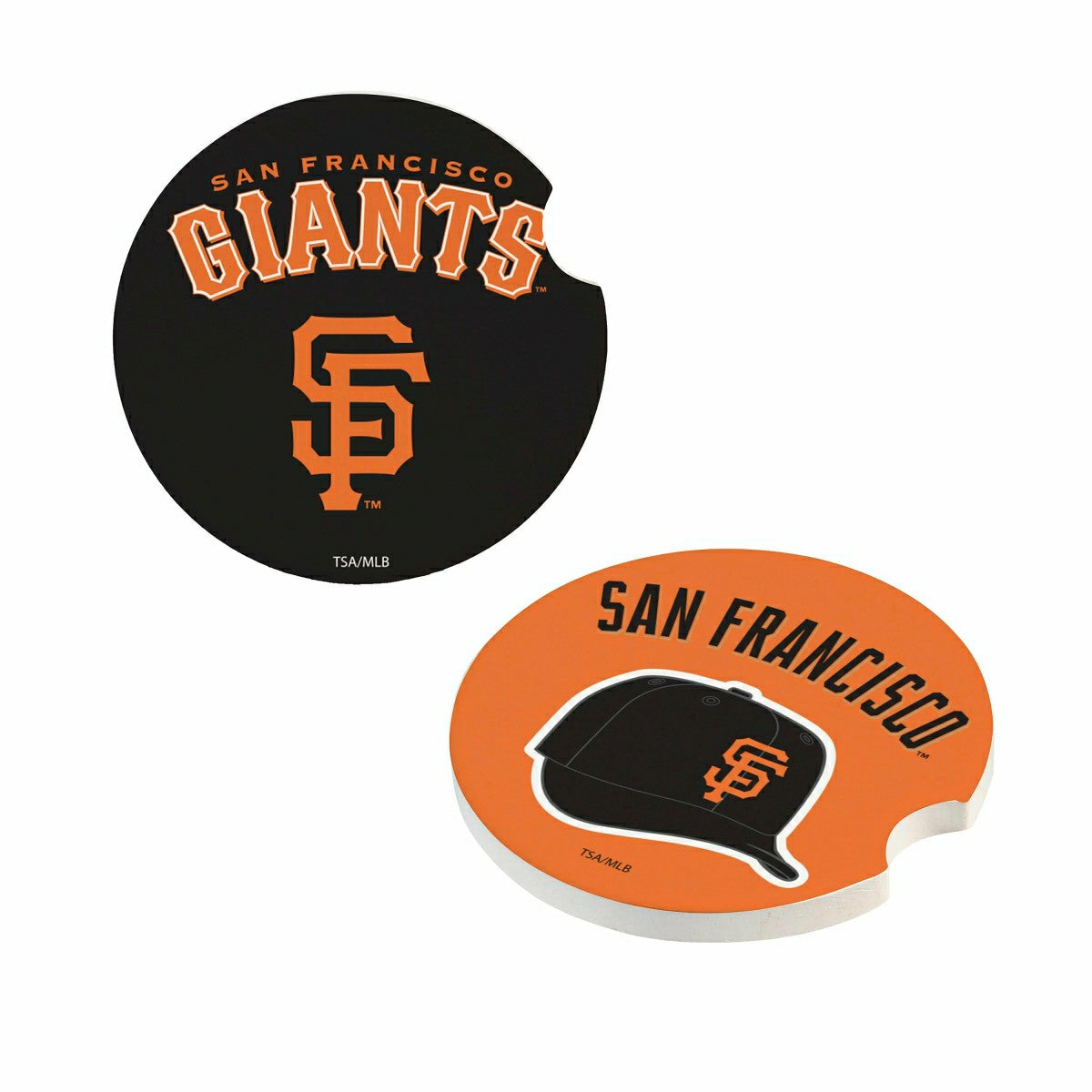 San Francisco Giants Car Coaster Set, 2pc, MLB, Home