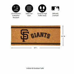 San Francisco Giants Extra Large One Color Coir Mat, 60"x24", MLB