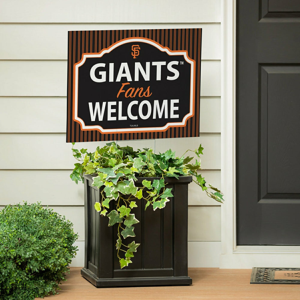 San Francisco Giants Coroplast Yard Sign, "Fans Welcome", MLB, Home