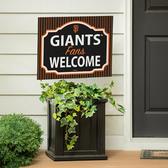 San Francisco Giants Coroplast Yard Sign, "Fans Welcome", MLB, Home