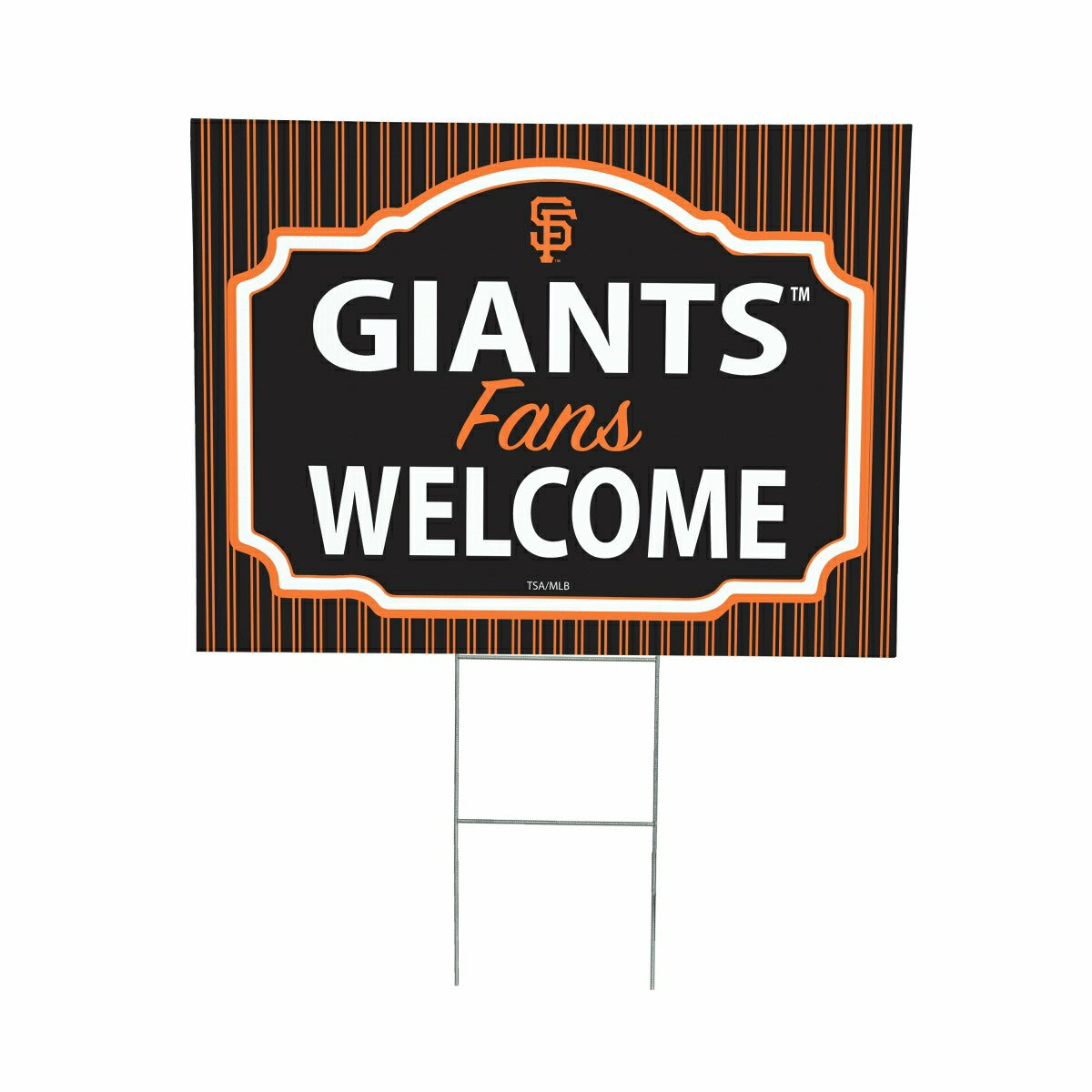 San Francisco Giants Coroplast Yard Sign, "Fans Welcome", MLB, Home