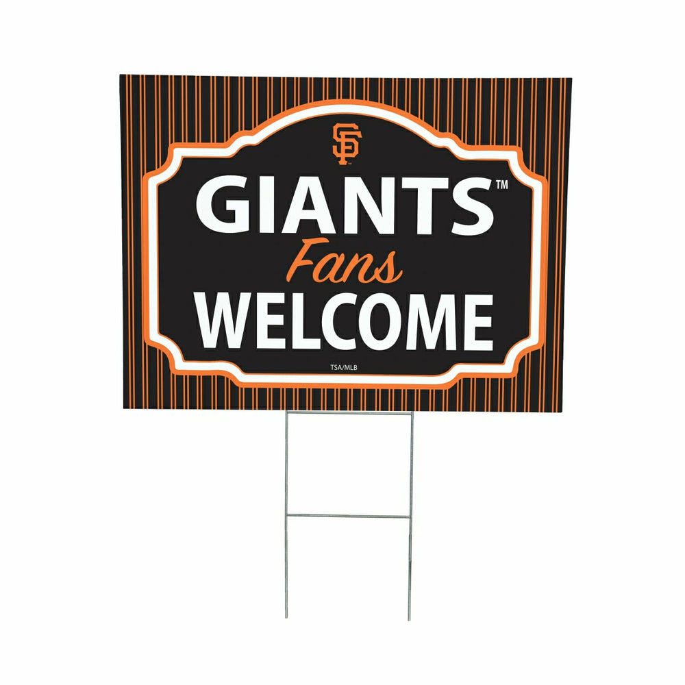 San Francisco Giants Coroplast Yard Sign, "Fans Welcome", MLB, Home
