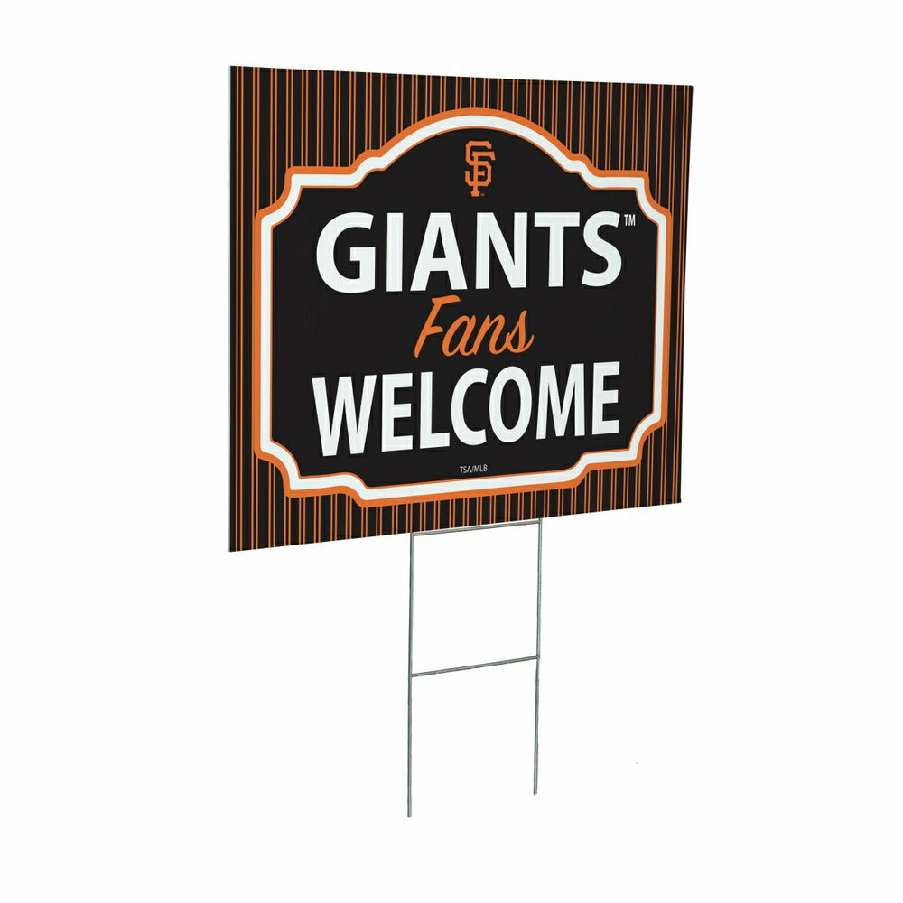 San Francisco Giants Coroplast Yard Sign, "Fans Welcome", MLB, Home
