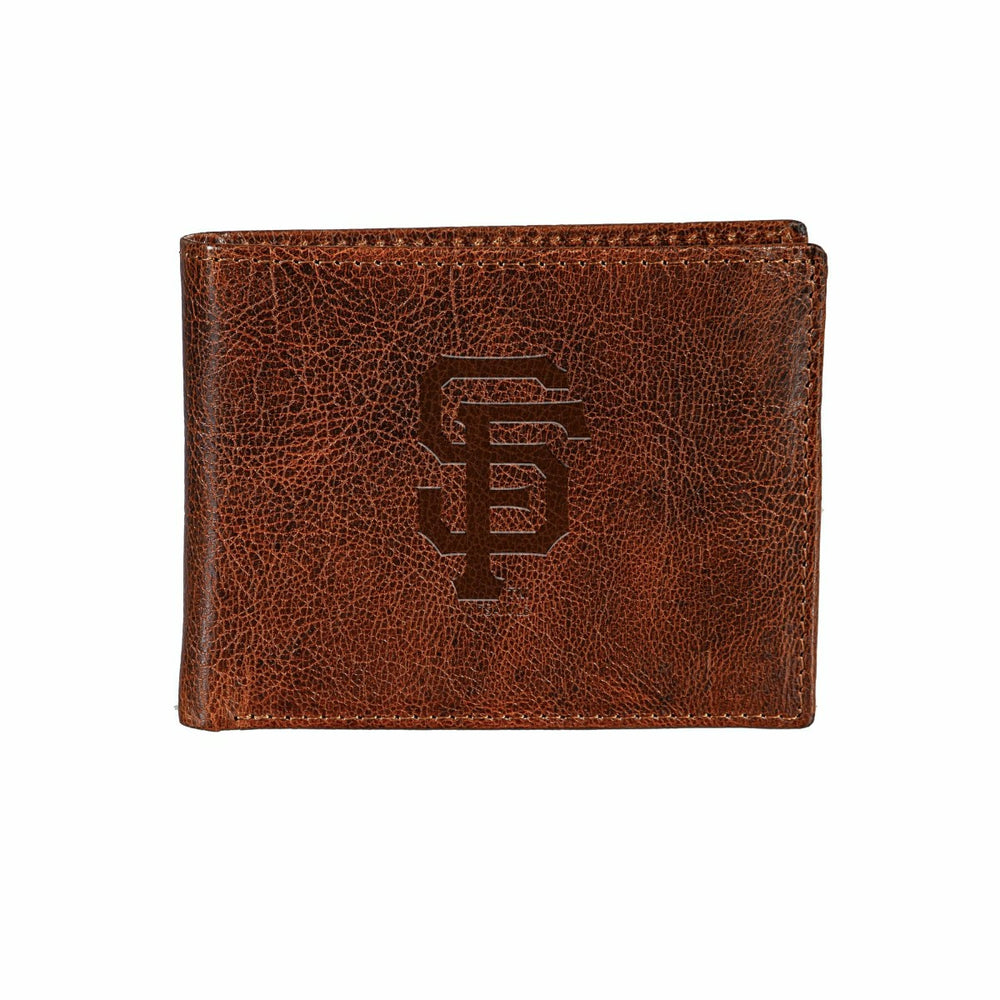 San Francisco Giants, Embossed 100% Genuine Tumbled Leather Passcase B, MLB, Home