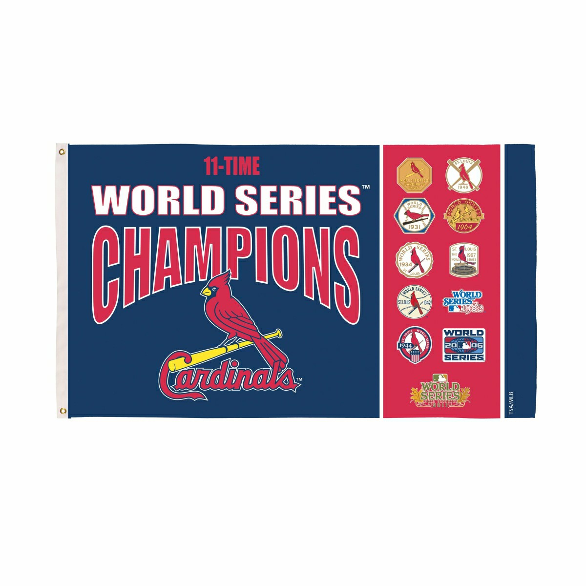 St Louis Cardinals Single Sided Flag w/ 2 Grommets, 3'x5' Multi Win Fl, MLB, Home