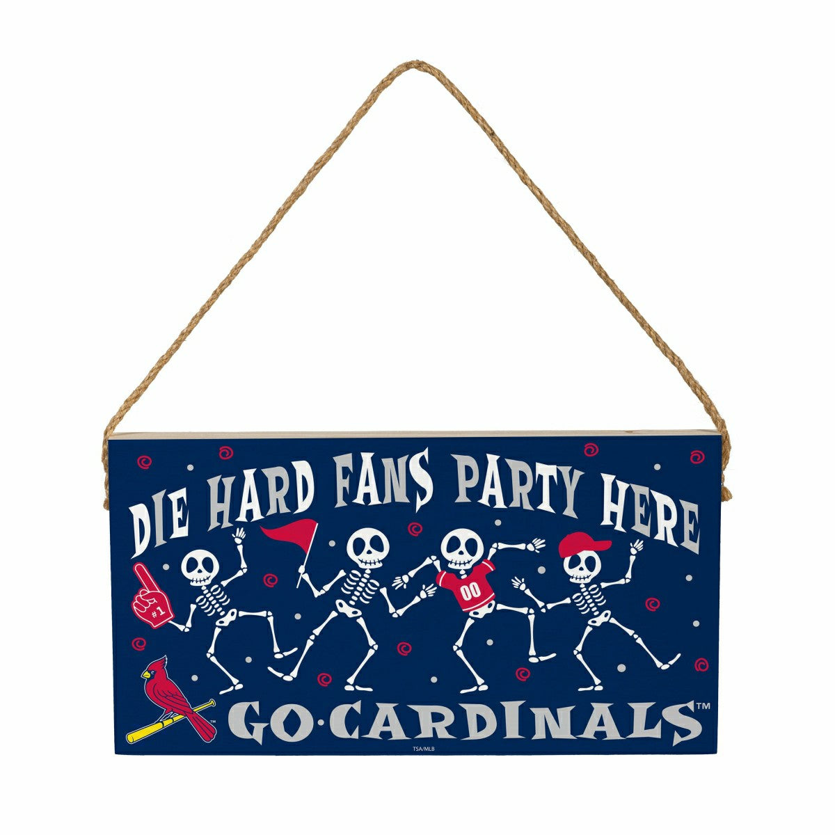 St Louis Cardinals Halloween Wood Wall Sign, 6x11, MLB, Home