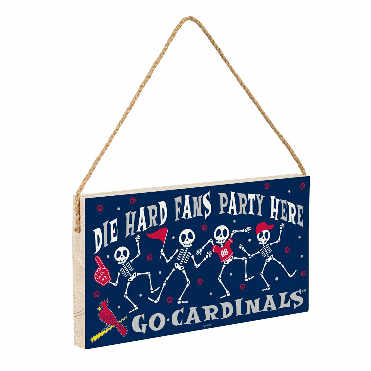St Louis Cardinals Halloween Wood Wall Sign, 6x11, MLB, Home