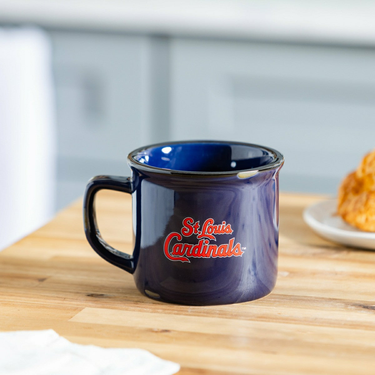 St Louis Cardinals Ceramic Camp Cup with Enamel Finish, 14oz, MLB, Home