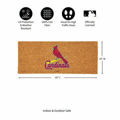 St Louis Cardinals Extra Large Full Color Coir Mat, 60"x24", MLB