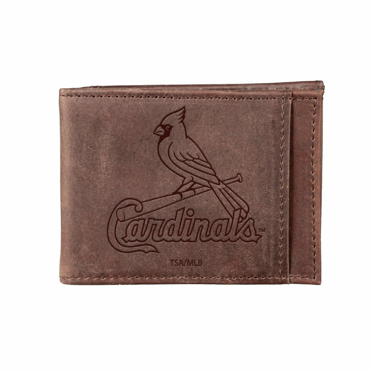 St Louis Cardinals Front Pocket Wallet w/ RFID Blocking Brown, MLB, Home