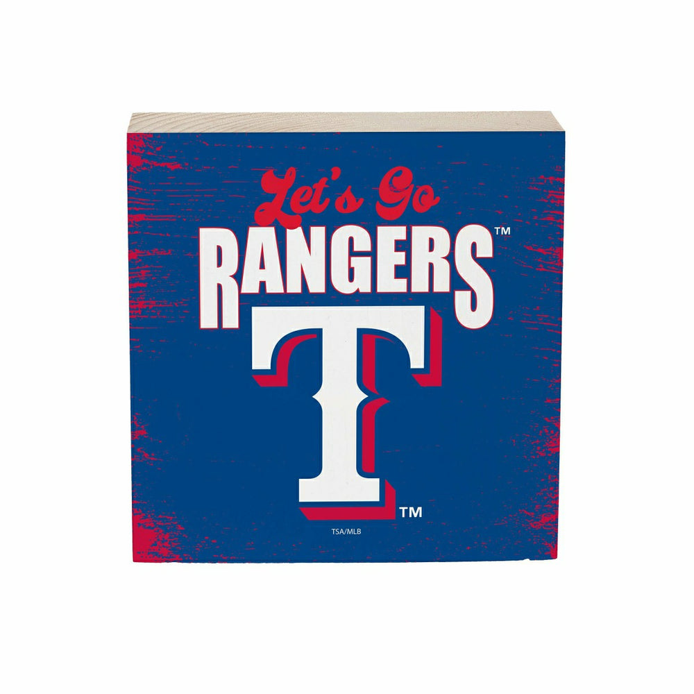 Texas Rangers Plock, Down Home Fans, 6x6, MLB, Home