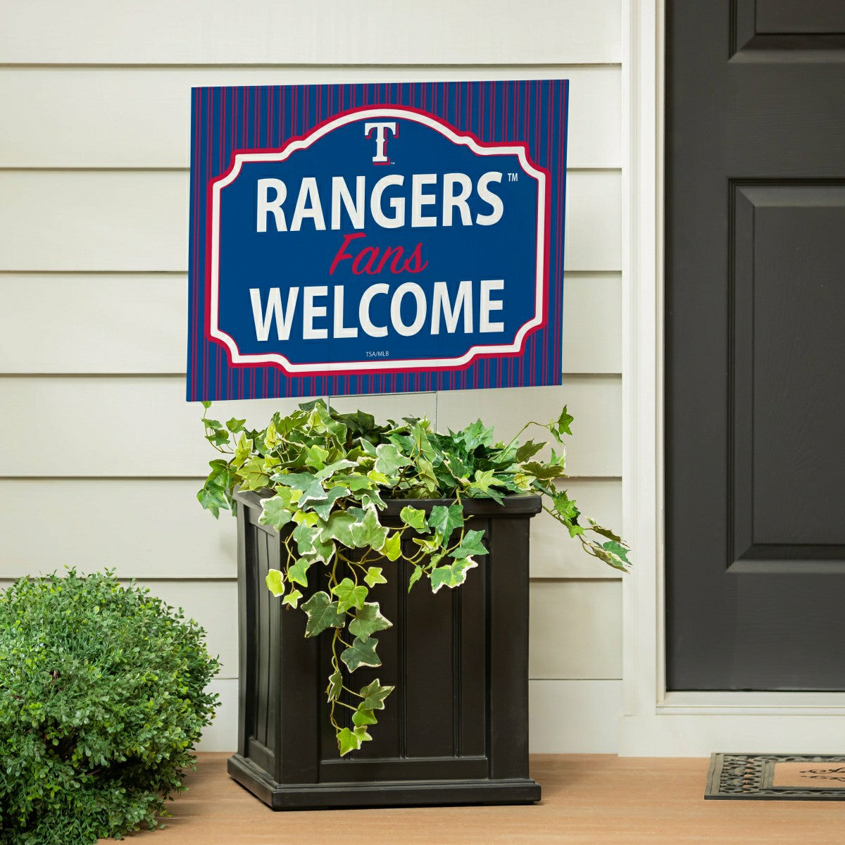 Texas Rangers Coroplast Yard Sign, "Fans Welcome", MLB, Home