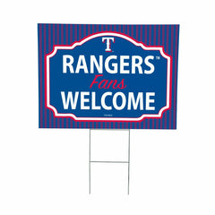 Texas Rangers Coroplast Yard Sign, "Fans Welcome", MLB, Home