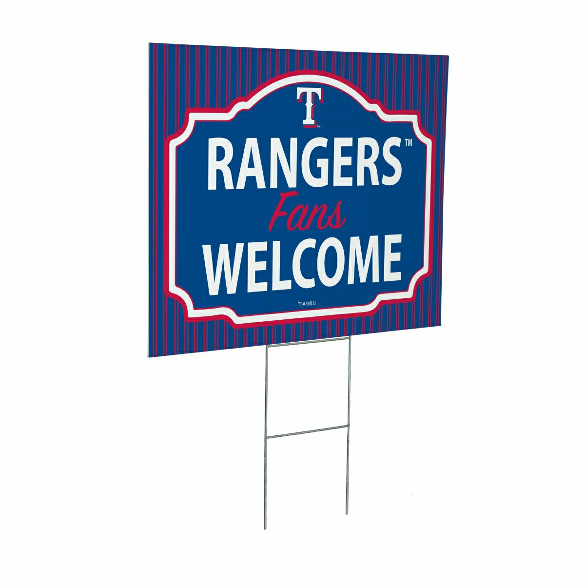 Texas Rangers Coroplast Yard Sign, "Fans Welcome", MLB, Home