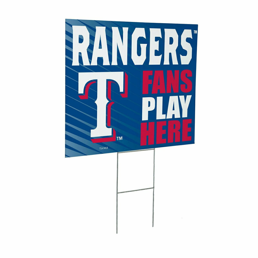 Texas Rangers Coroplast Yard Sign "Fans Play Here", MLB, Home