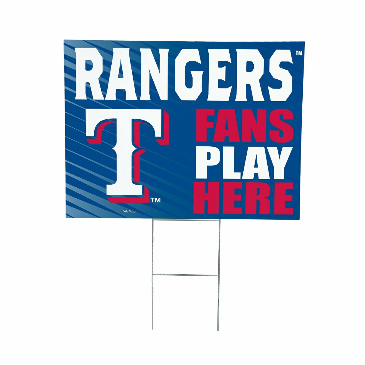 Texas Rangers Coroplast Yard Sign "Fans Play Here", MLB, Home