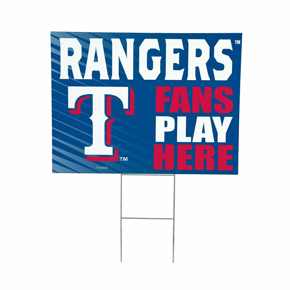Texas Rangers Coroplast Yard Sign "Fans Play Here", MLB, Home