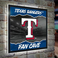 Texas Rangers 23"H x 23"L LED Wall Decor, Edgelite, Square, MLB, Home
