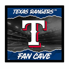 Texas Rangers 23"H x 23"L LED Wall Decor, Edgelite, Square, MLB, Home