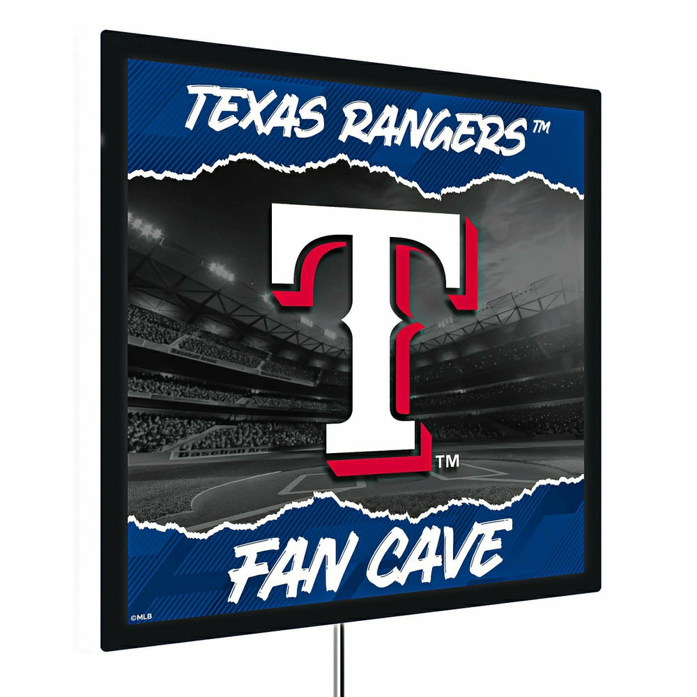 Texas Rangers 23"H x 23"L LED Wall Decor, Edgelite, Square, MLB, Home
