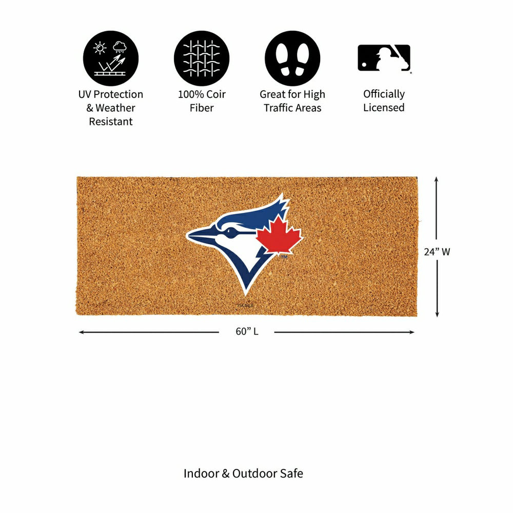 Toronto Blue Jays Extra Large Full Color Coir Mat, 60"x24", MLB