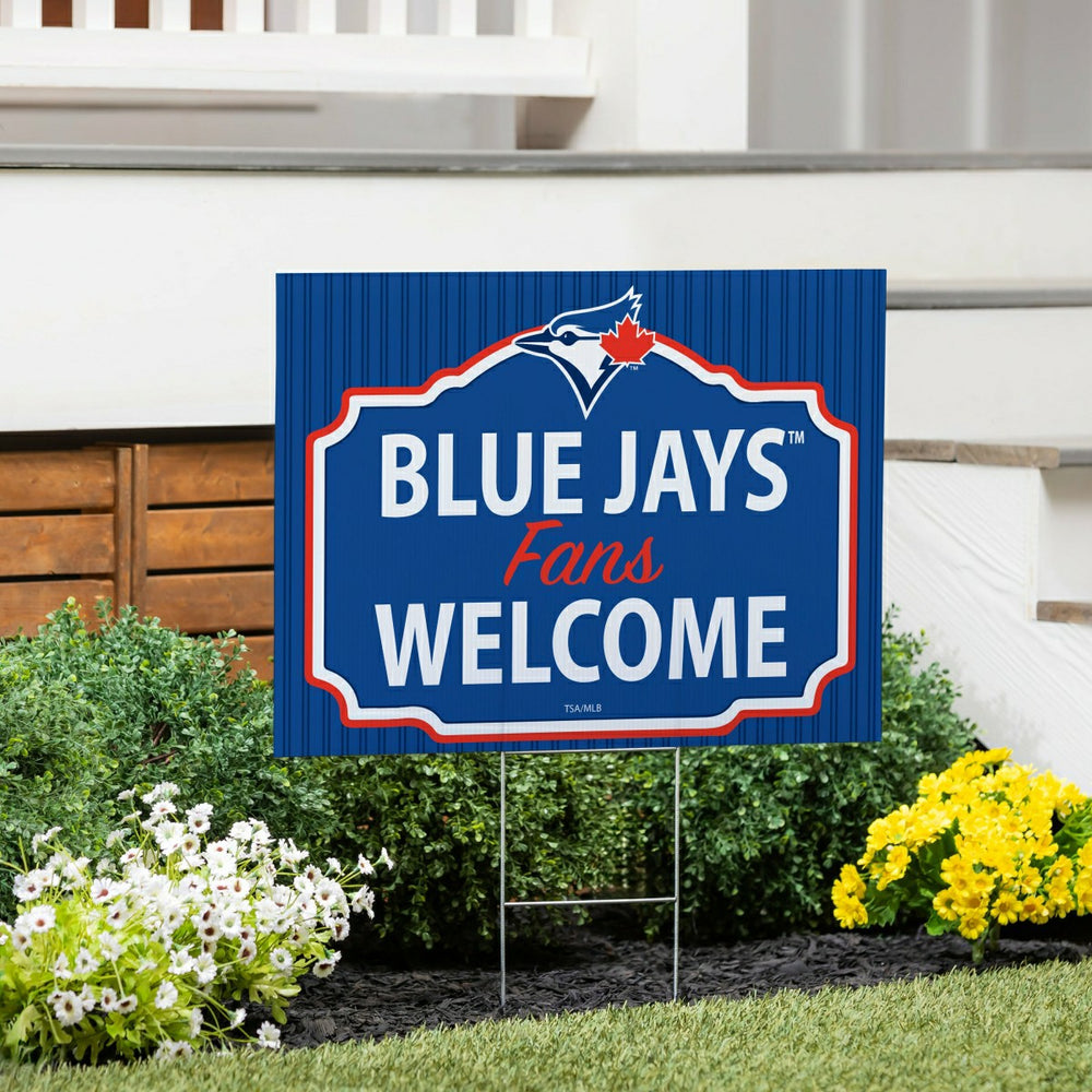 Toronto Blue Jays Coroplast Yard Sign, "Fans Welcome", MLB, Home