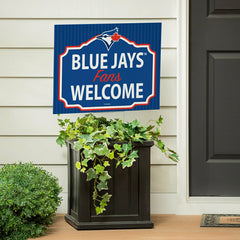 Toronto Blue Jays Coroplast Yard Sign, "Fans Welcome", MLB, Home