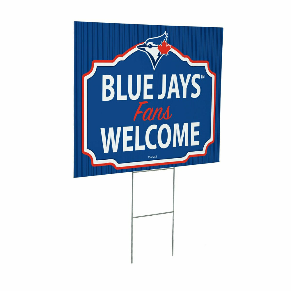 Toronto Blue Jays Coroplast Yard Sign, "Fans Welcome", MLB, Home