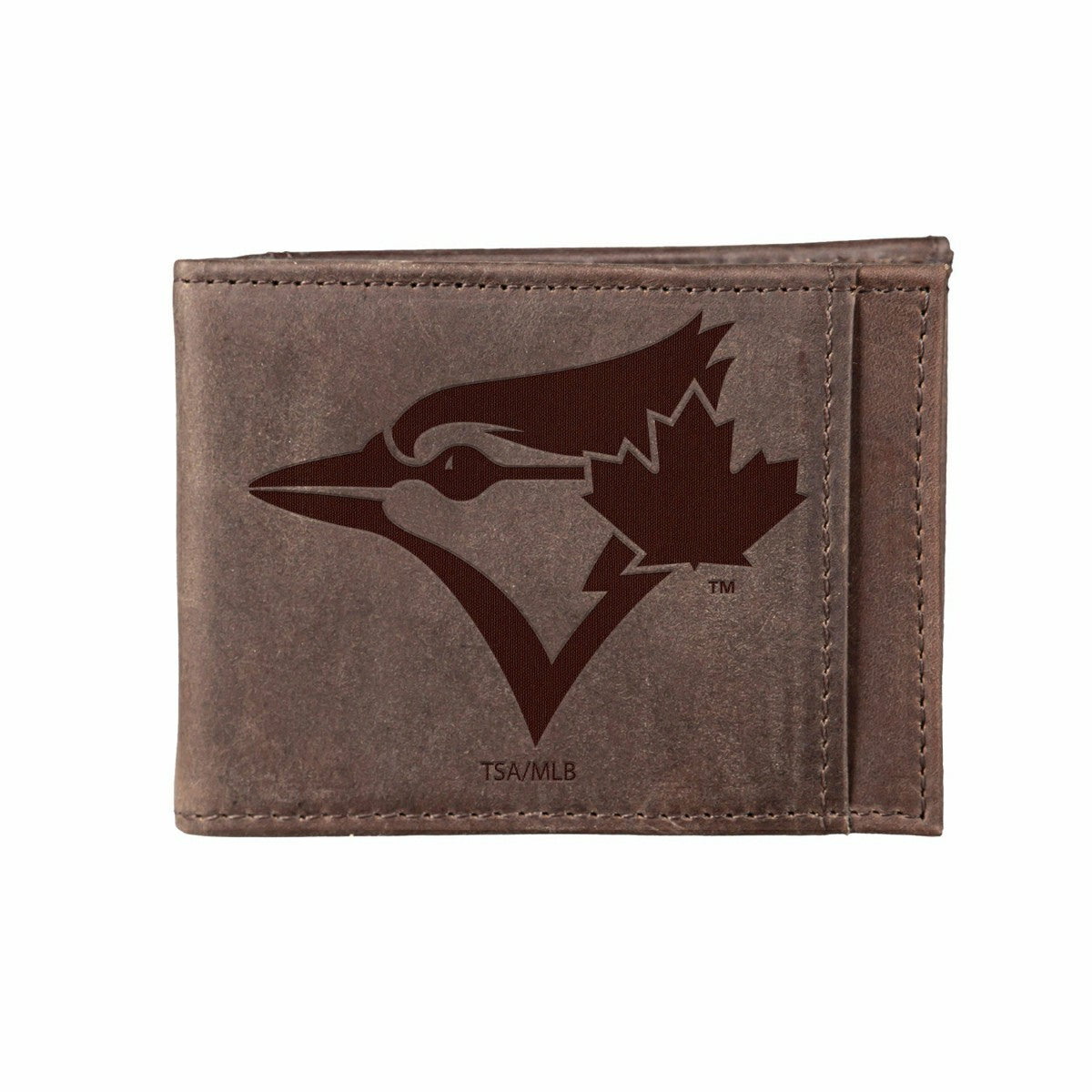 Toronto Blue Jays Front Pocket Wallet w/ RFID Blocking Brown, MLB, Home