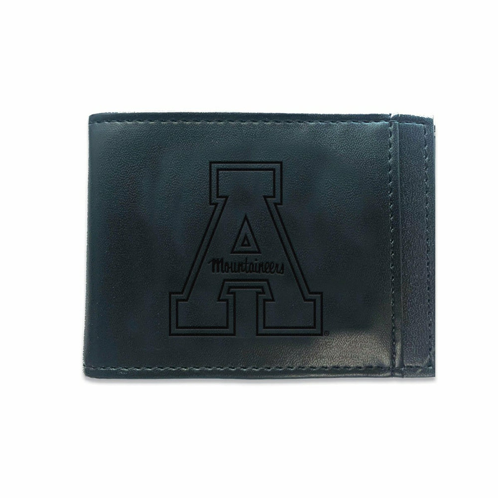 Front Pocket Wallet w/ RFID Blocking, Appalachian State University, Bl, Collegiate, Home