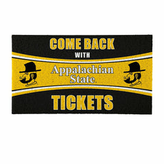 28" x 16" PVC Trapper Mat, Come Back with Tickets, Appalachian State U, Collegiate