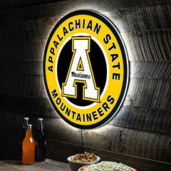 LED Wall Decor, Round, Appalachian State University, Collegiate, Home