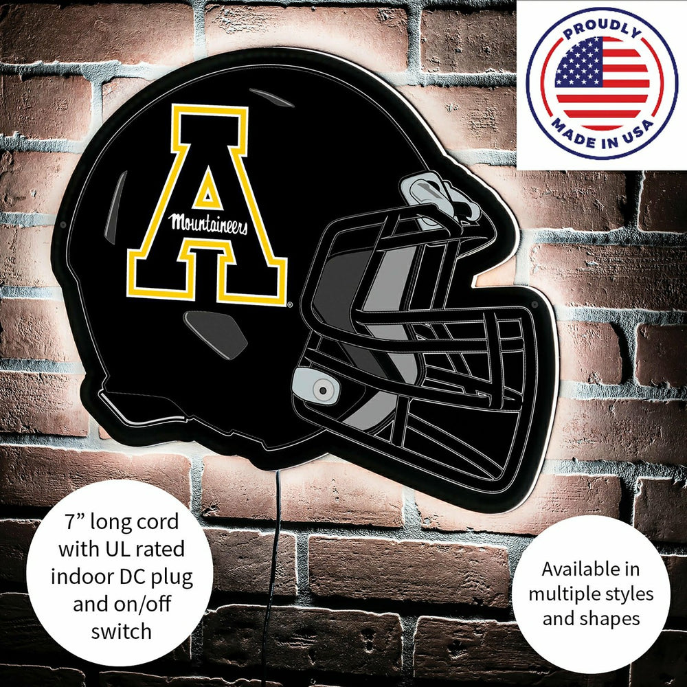 LED Wall Decor, Helmet, Appalachian State University, Collegiate, Home