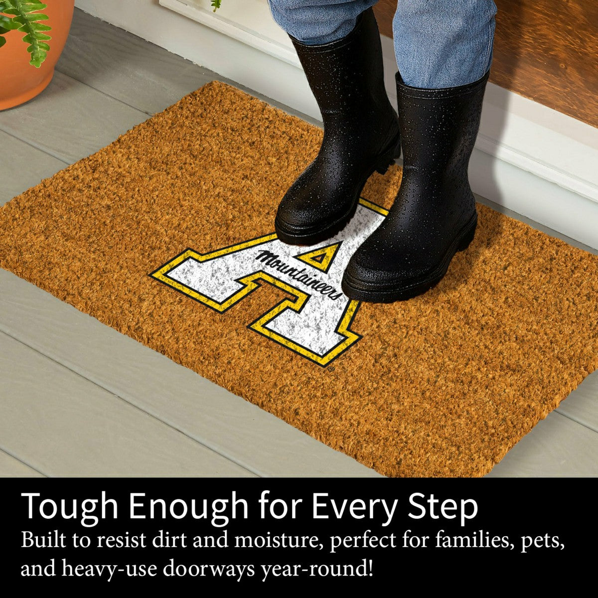 Coir Mat, 16"x28", Appalachian State University, Collegiate