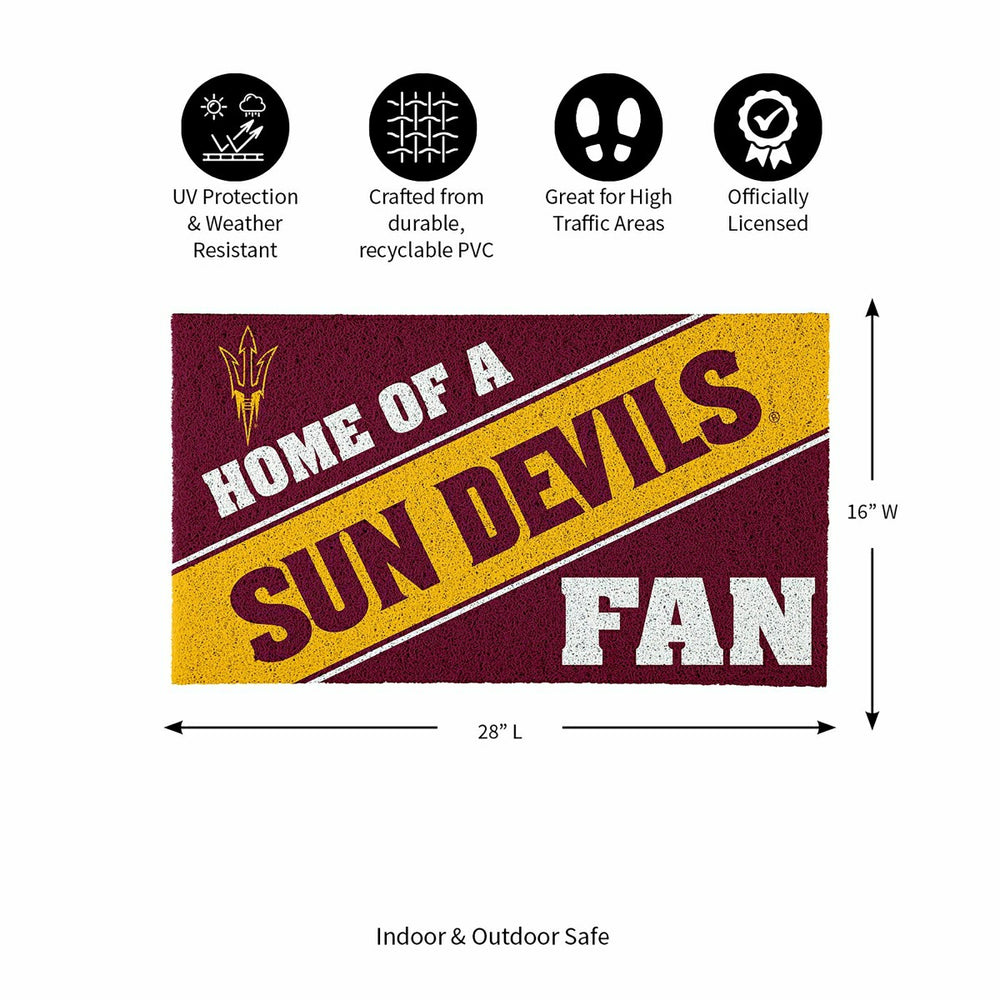 Arizona State University, PVC Mat COLOR, Home of a Fan, Collegiate