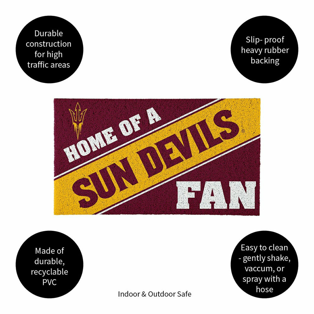 Arizona State University, PVC Mat COLOR, Home of a Fan, Collegiate