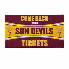 28" x 16" PVC Trapper Mat, Come Back with Tickets, Arizona State Unive, Collegiate
