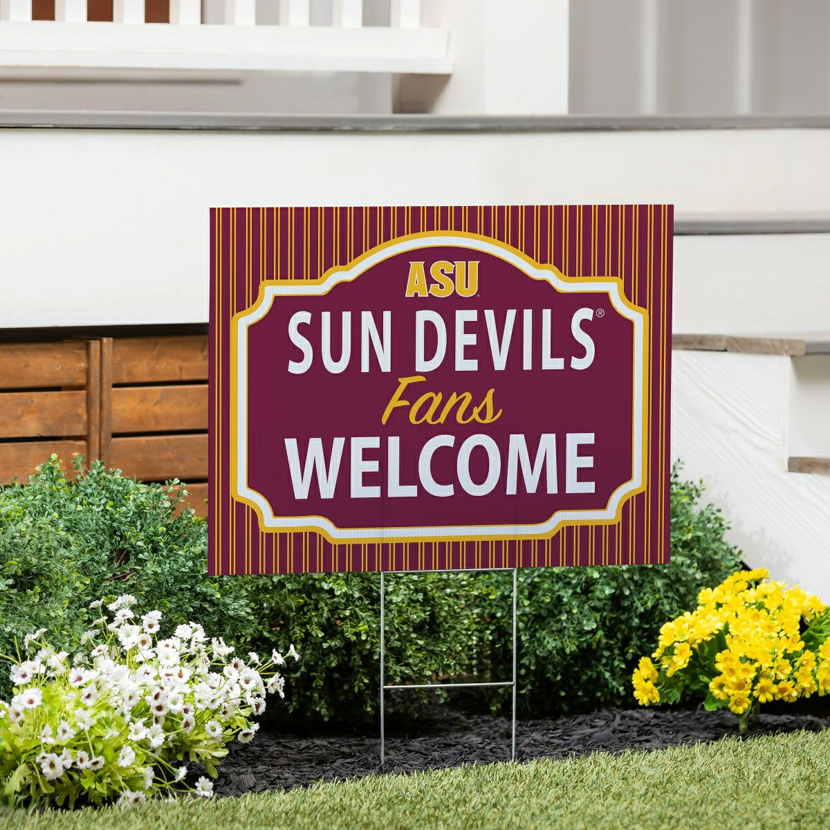 Arizona State University Coroplast Yard Sign, "Fans Welcome", Collegiate, Home