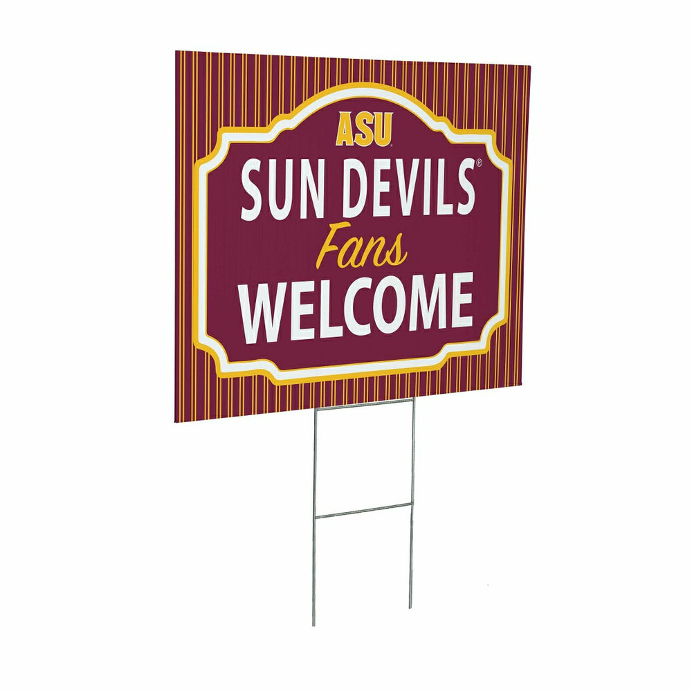 Arizona State University Coroplast Yard Sign, "Fans Welcome", Collegiate, Home