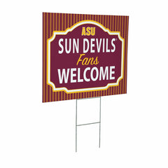 Arizona State University Coroplast Yard Sign, "Fans Welcome", Collegiate, Home