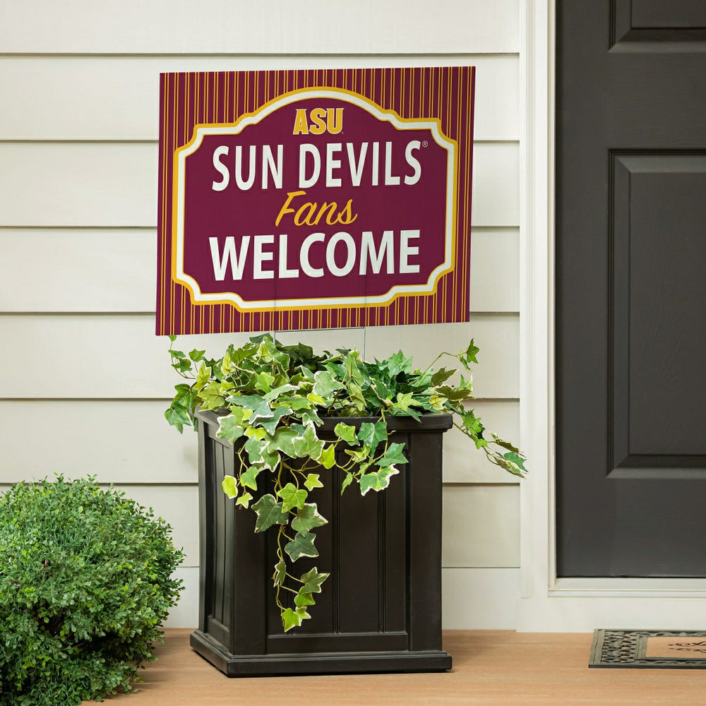 Arizona State University Coroplast Yard Sign, "Fans Welcome", Collegiate, Home