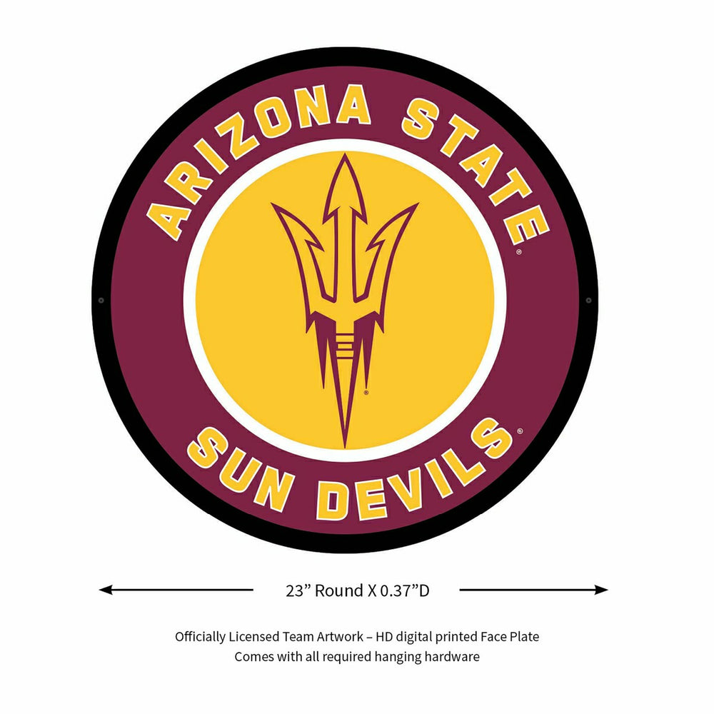 LED Wall Decor, Round, Arizona State University, Collegiate, Home