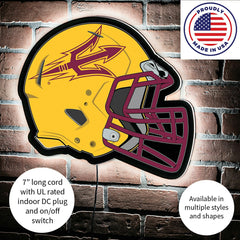LED Wall Decor, Helmet, Arizona State University, Collegiate, Home