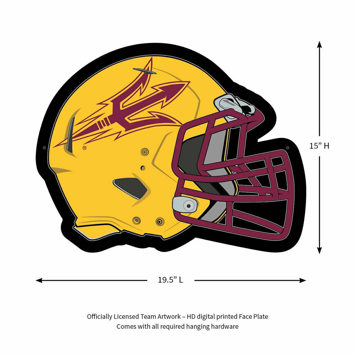 LED Wall Decor, Helmet, Arizona State University, Collegiate, Home